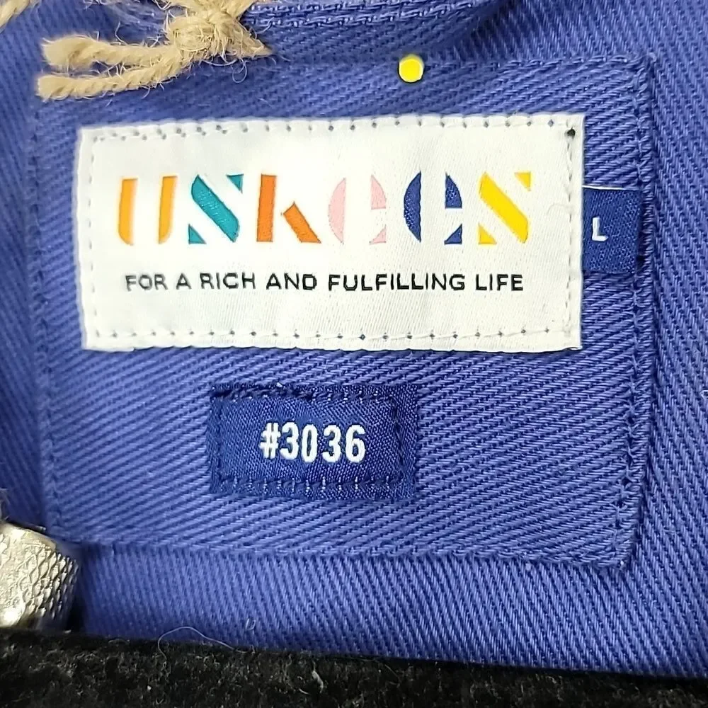 Uskees #3036 Drill Zip-Up Vest in Ultra Blue Size Large